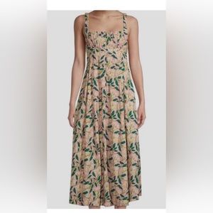 AGUA by Agua Bendita Hortensia Floral Midi Dress